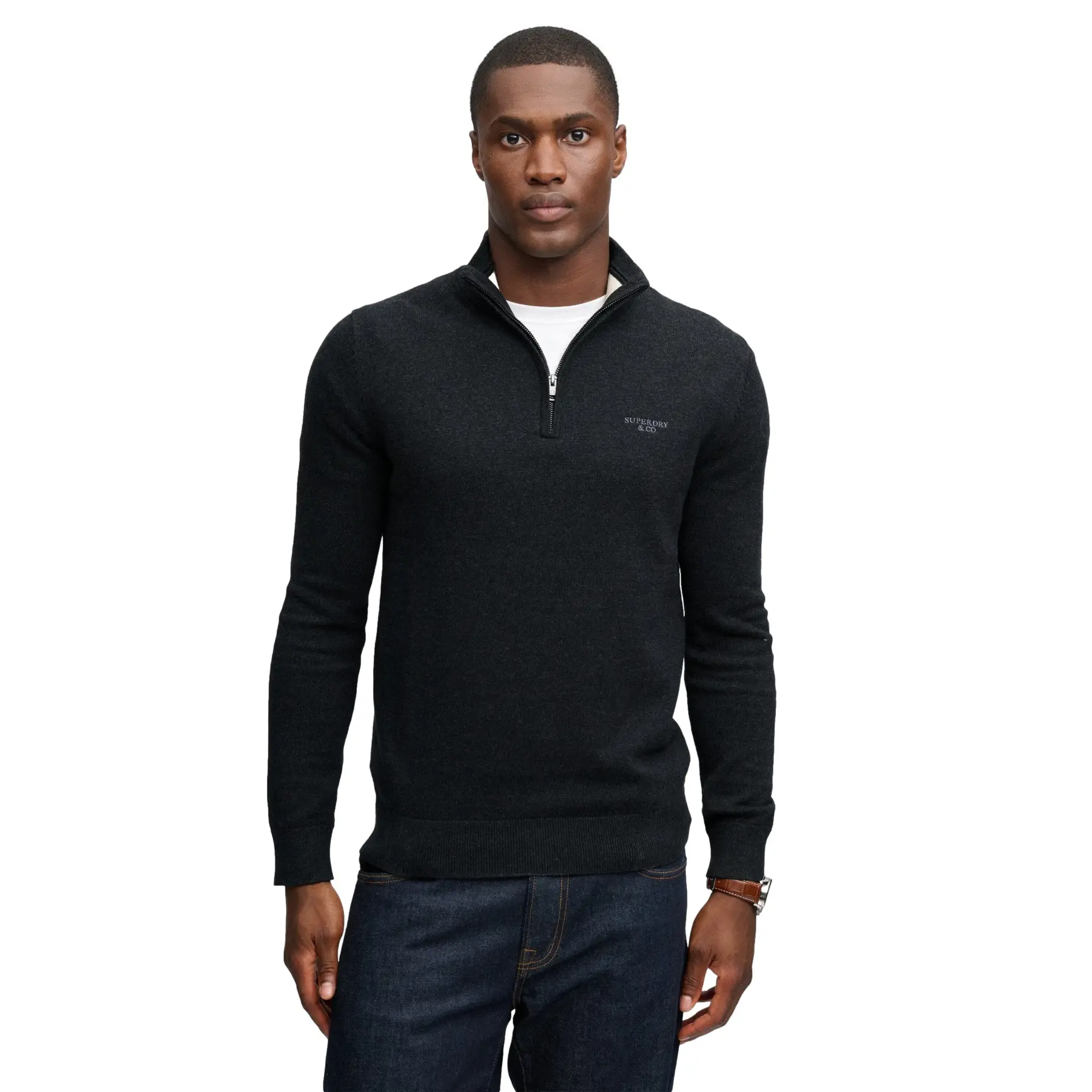 Trui met halve rits Superdry Prep Essential