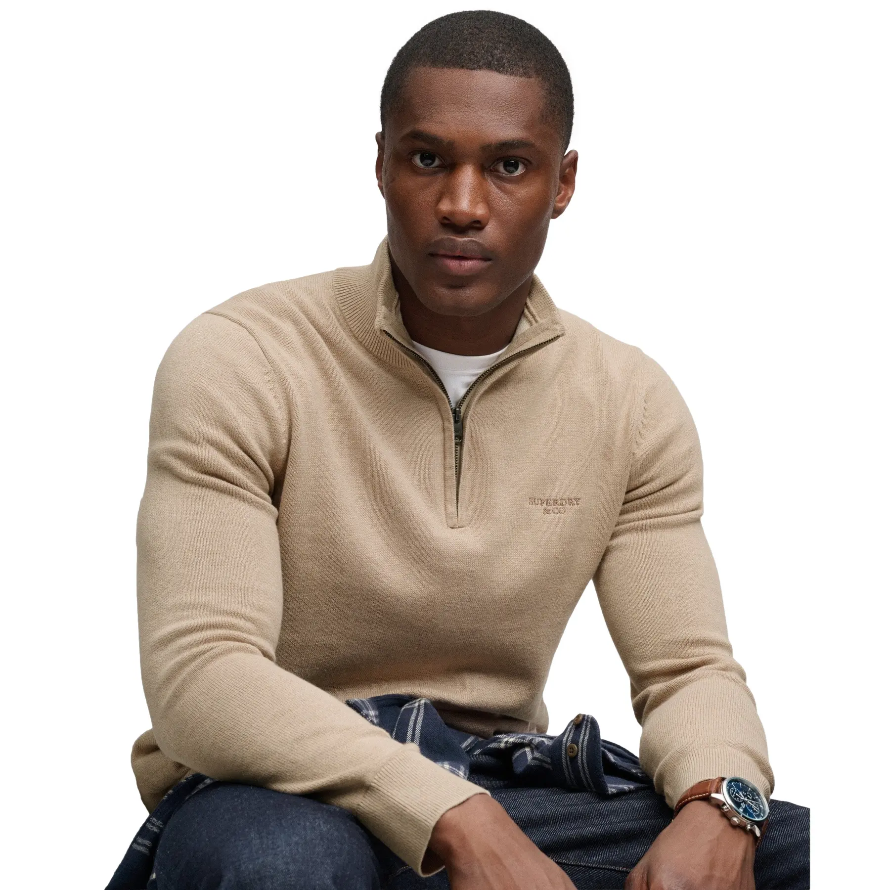 Pull demi zip Superdry Prep Essential - vue 4