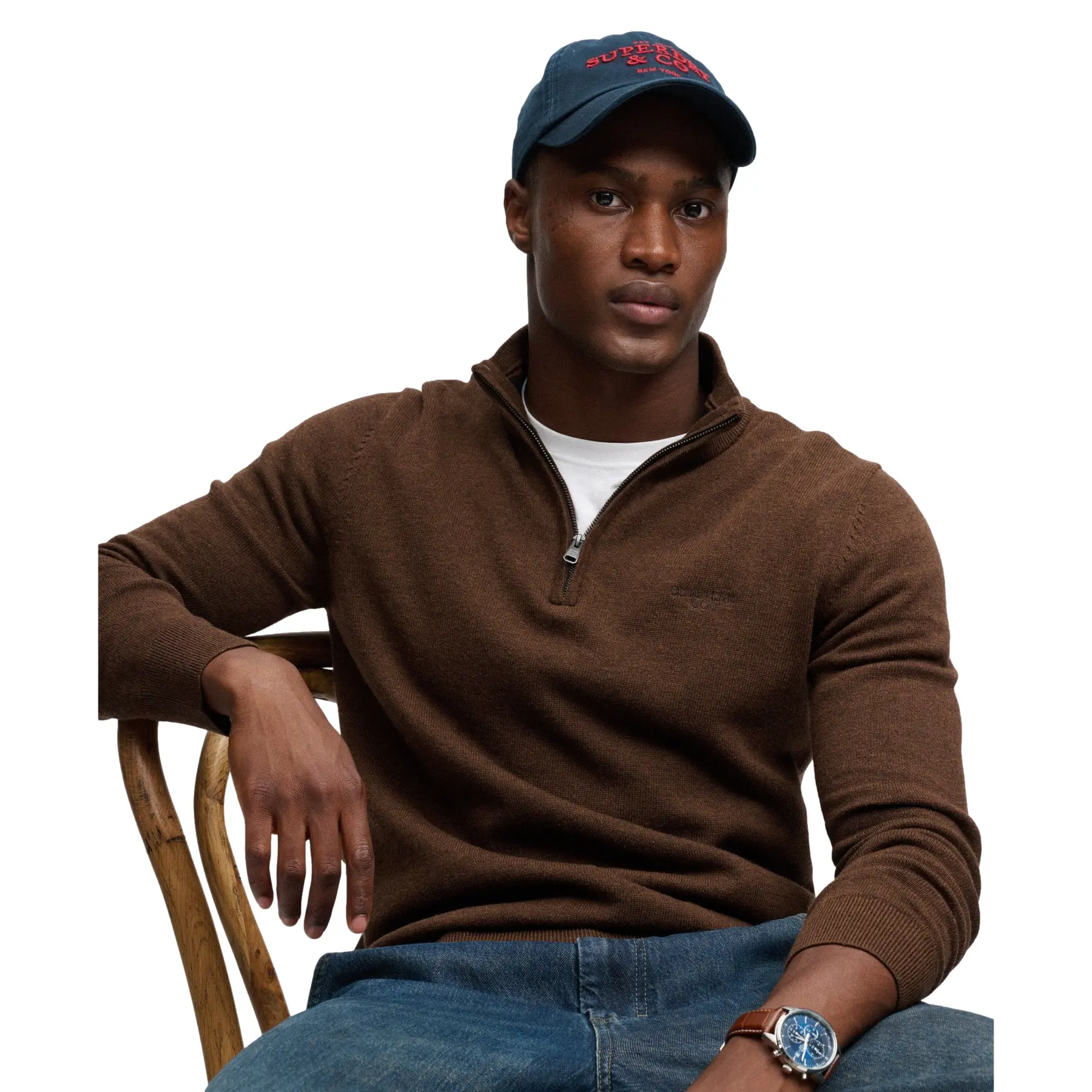 Pull demi zip Superdry Prep Essential - vue 3