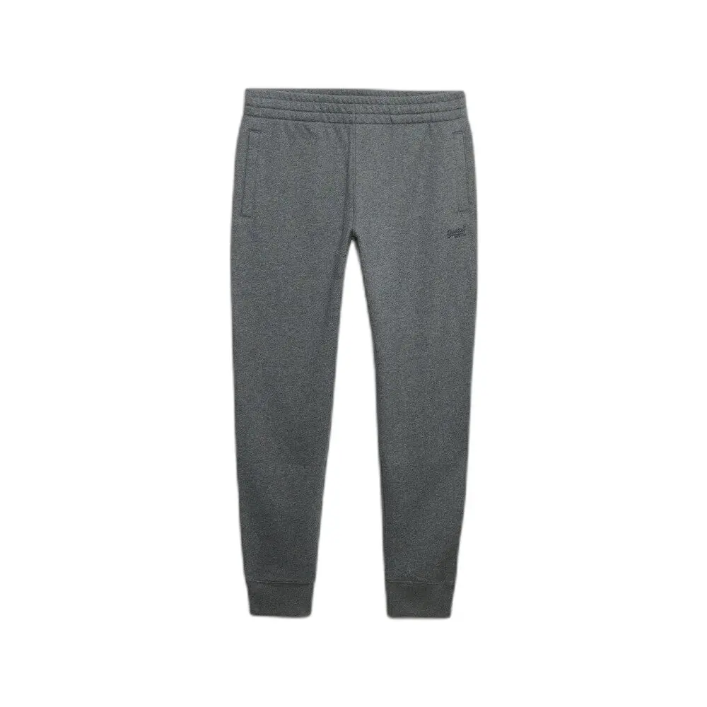 Superdry (Xl, Antique Grey Marl) Mens Essential Logo Slim Fit Joggers - Image 2