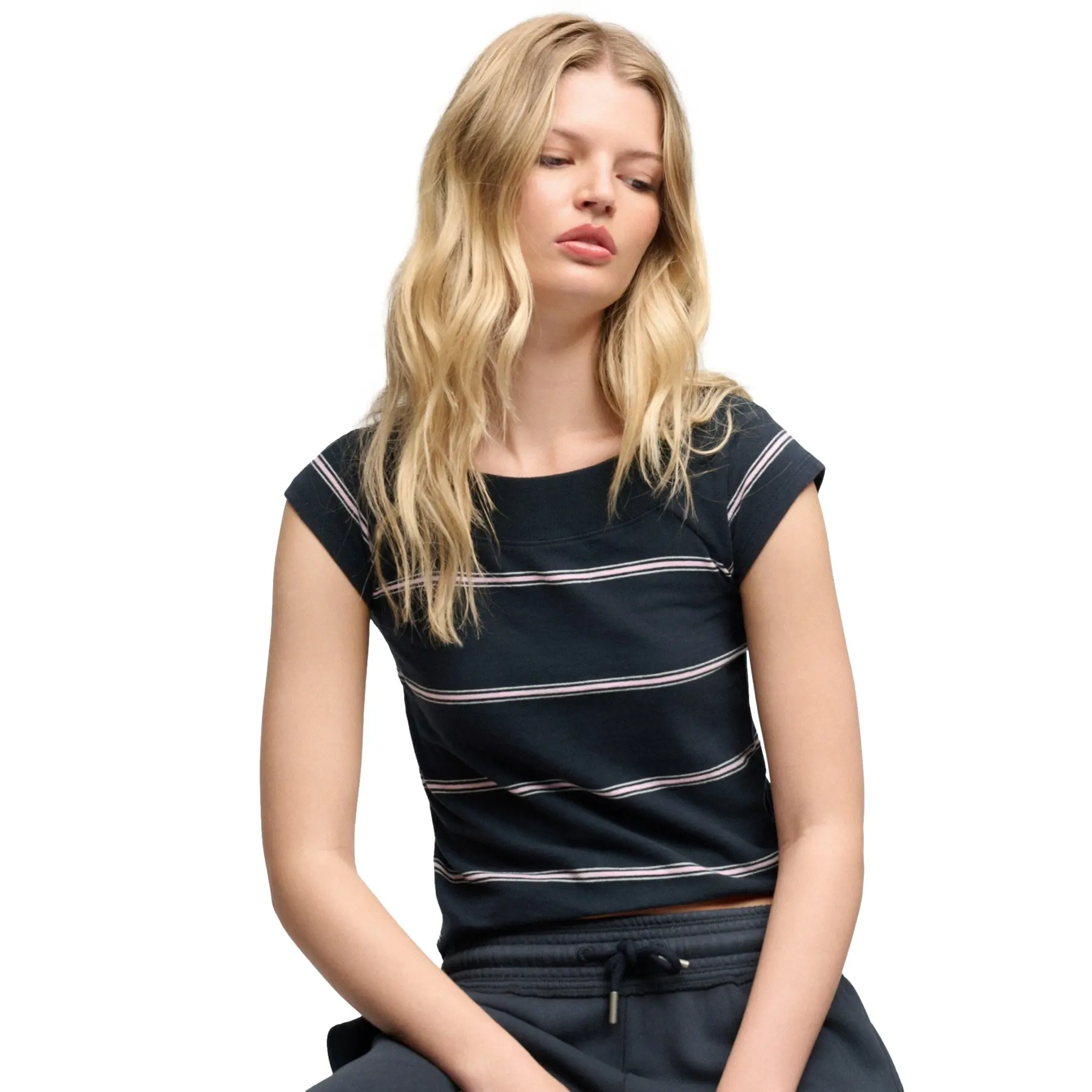 Damen T-Shirt mit offenen Schultern Superdry Athletic