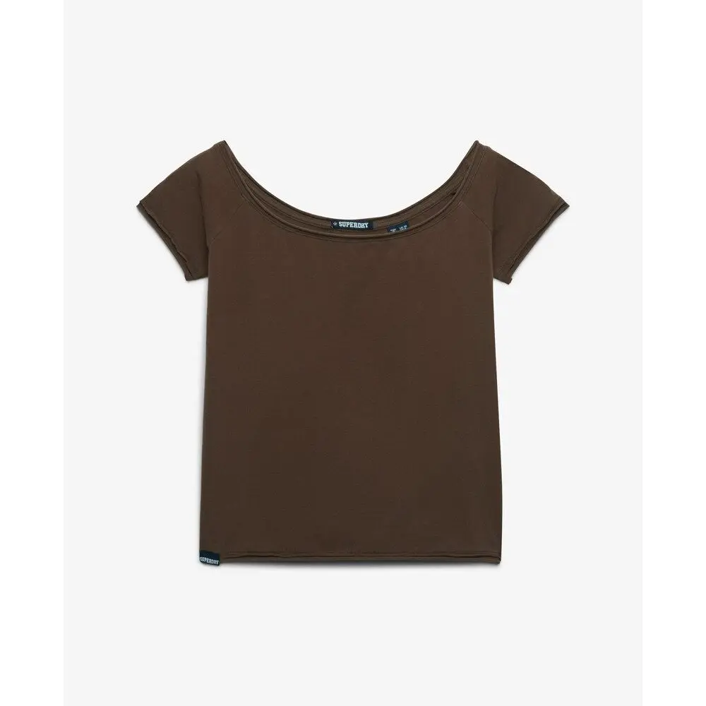 T shirt top bardot à épaules dénudées femme Superdry - vue 2