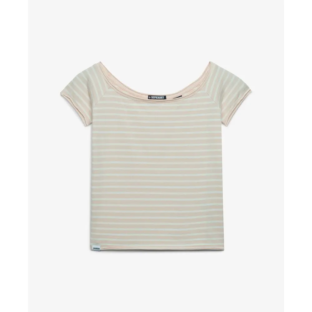 T shirt top bardot à épaules dénudées femme Superdry
