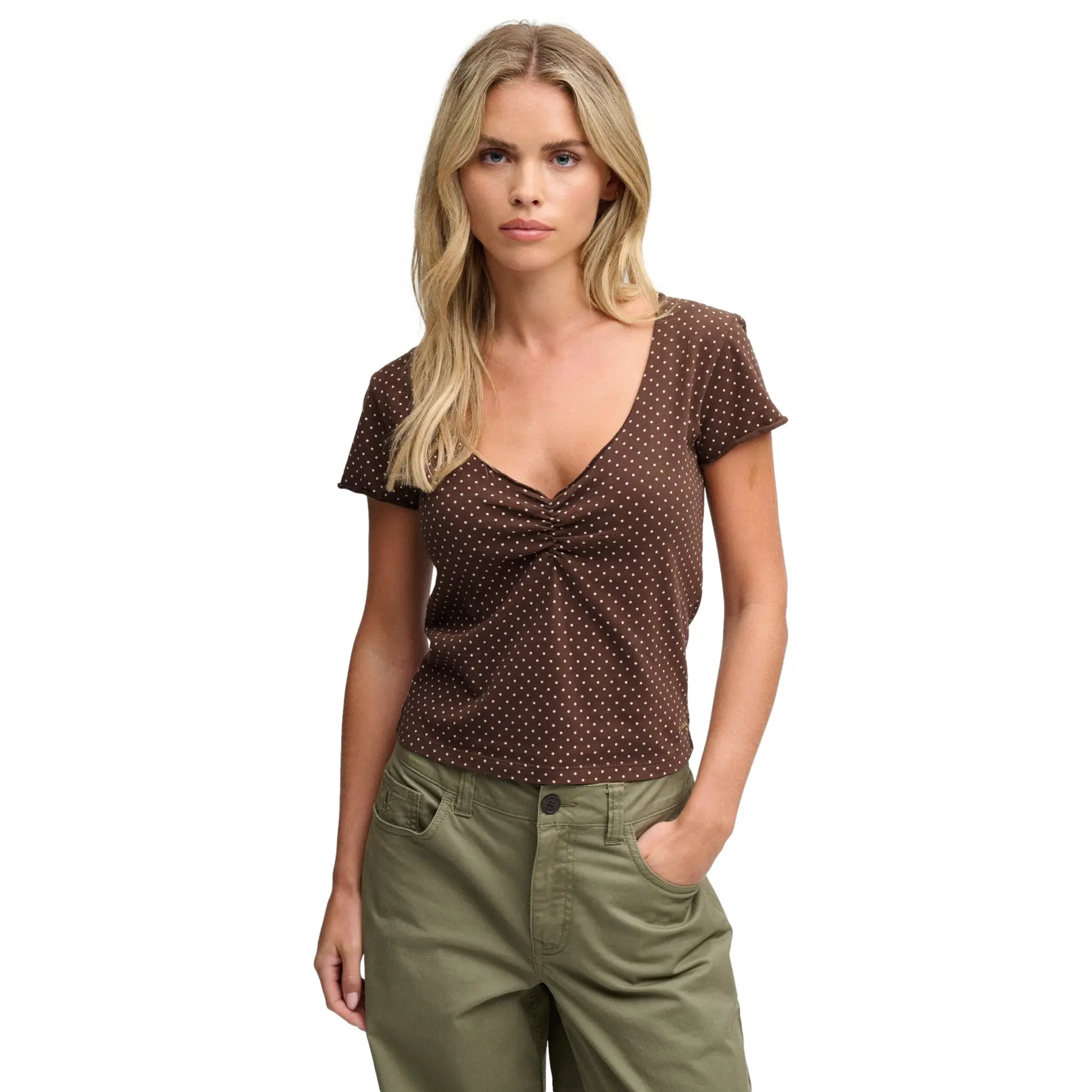 Vrouwen gerimpeld T-shirt Superdry Athletic Essentials