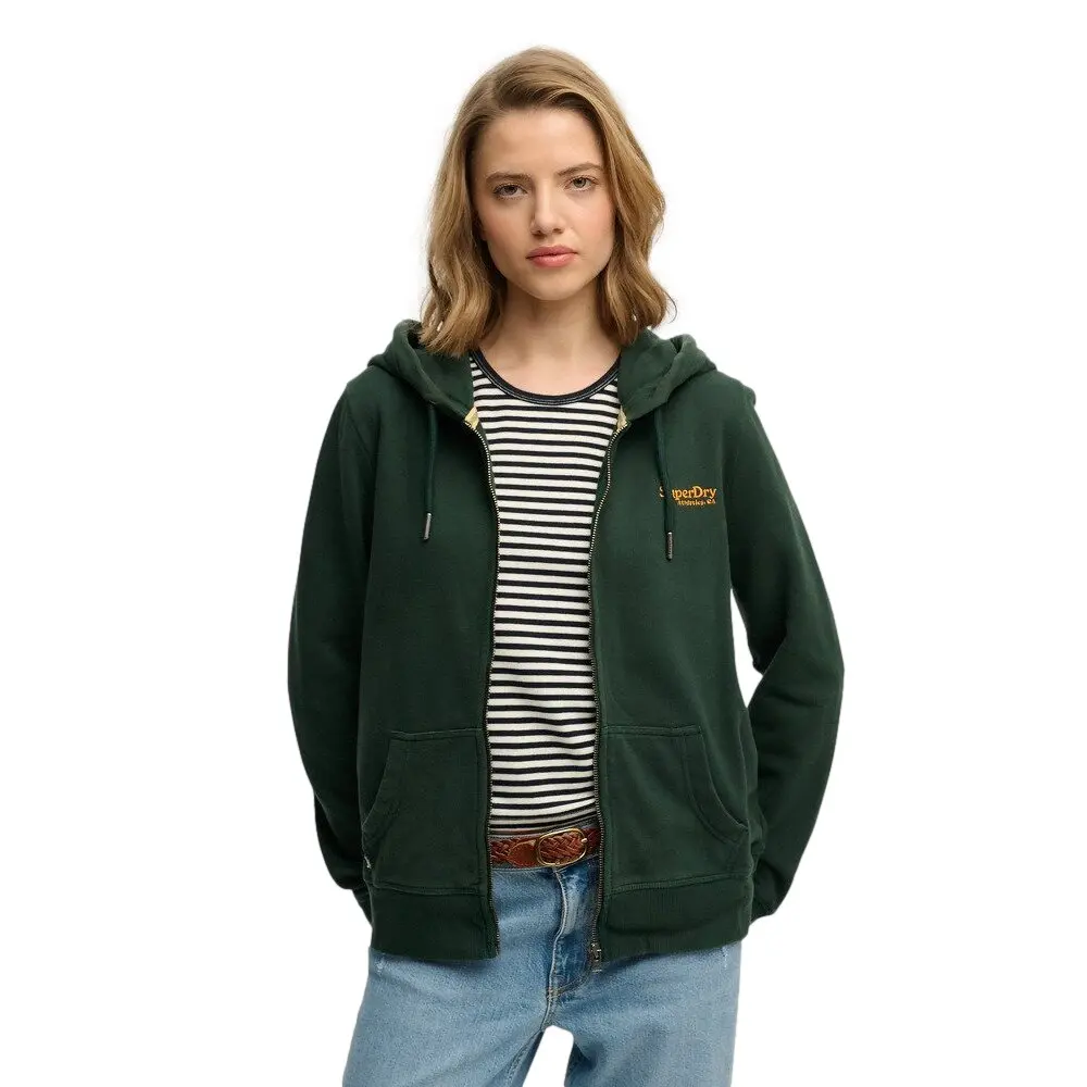 Sweatshirt à capuche zippé femme Superdry Logo Essential