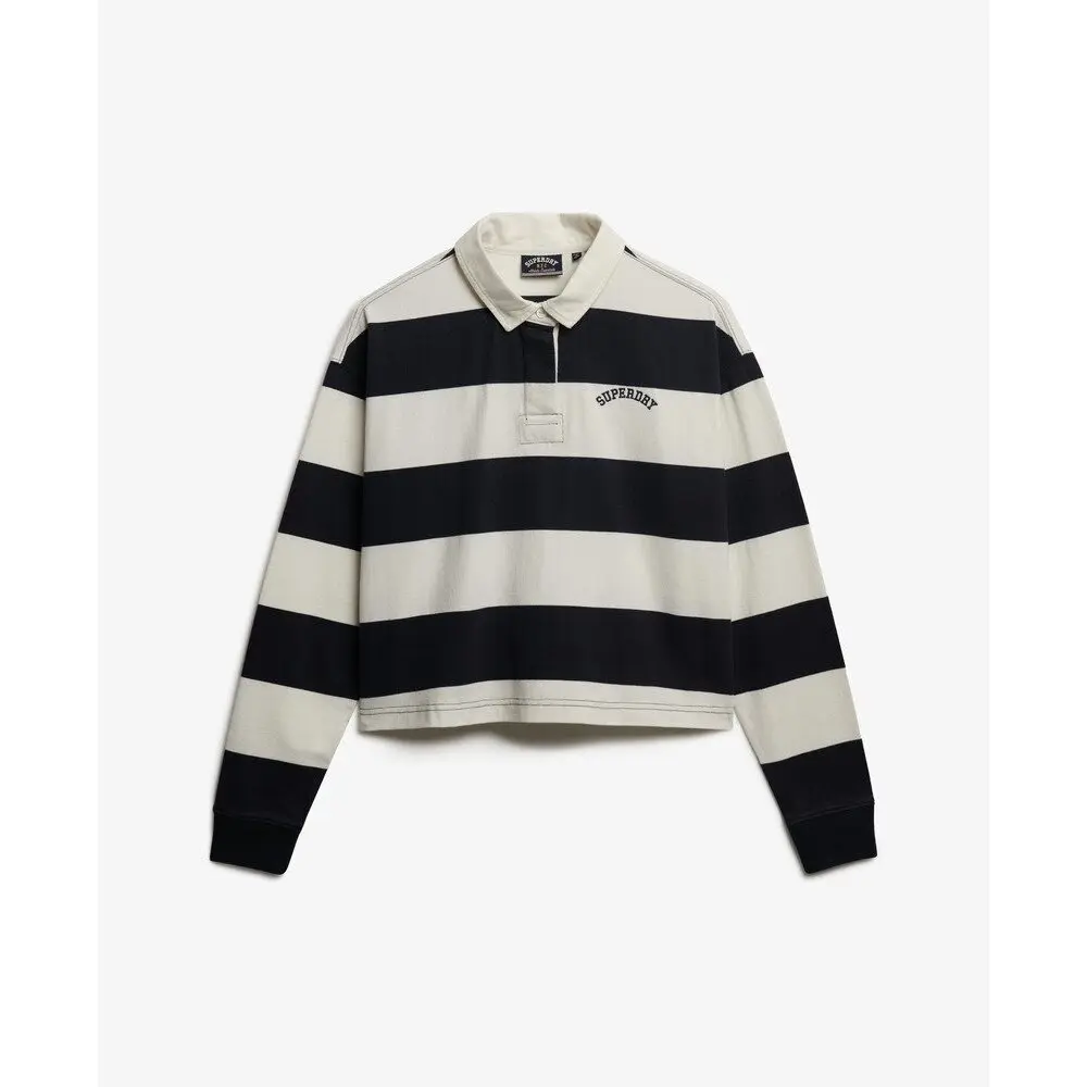 Polo rayé manches longues femme Superdry Athletic Essentials