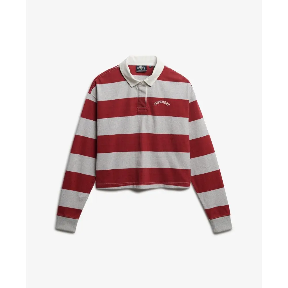 Polo rayé manches longues femme Superdry Athletic Essentials