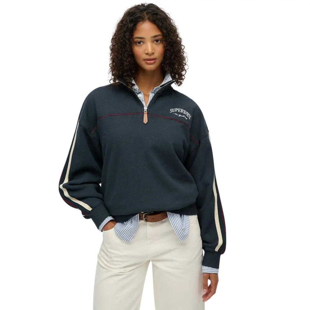 Pull à col tunisien femme Superdry Country Club Tape