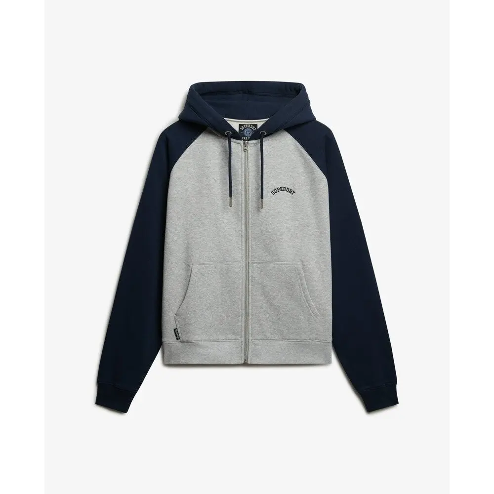 Sweat shirt Superdry Sweat à capuche zippé Essential Logo Raglan US 8