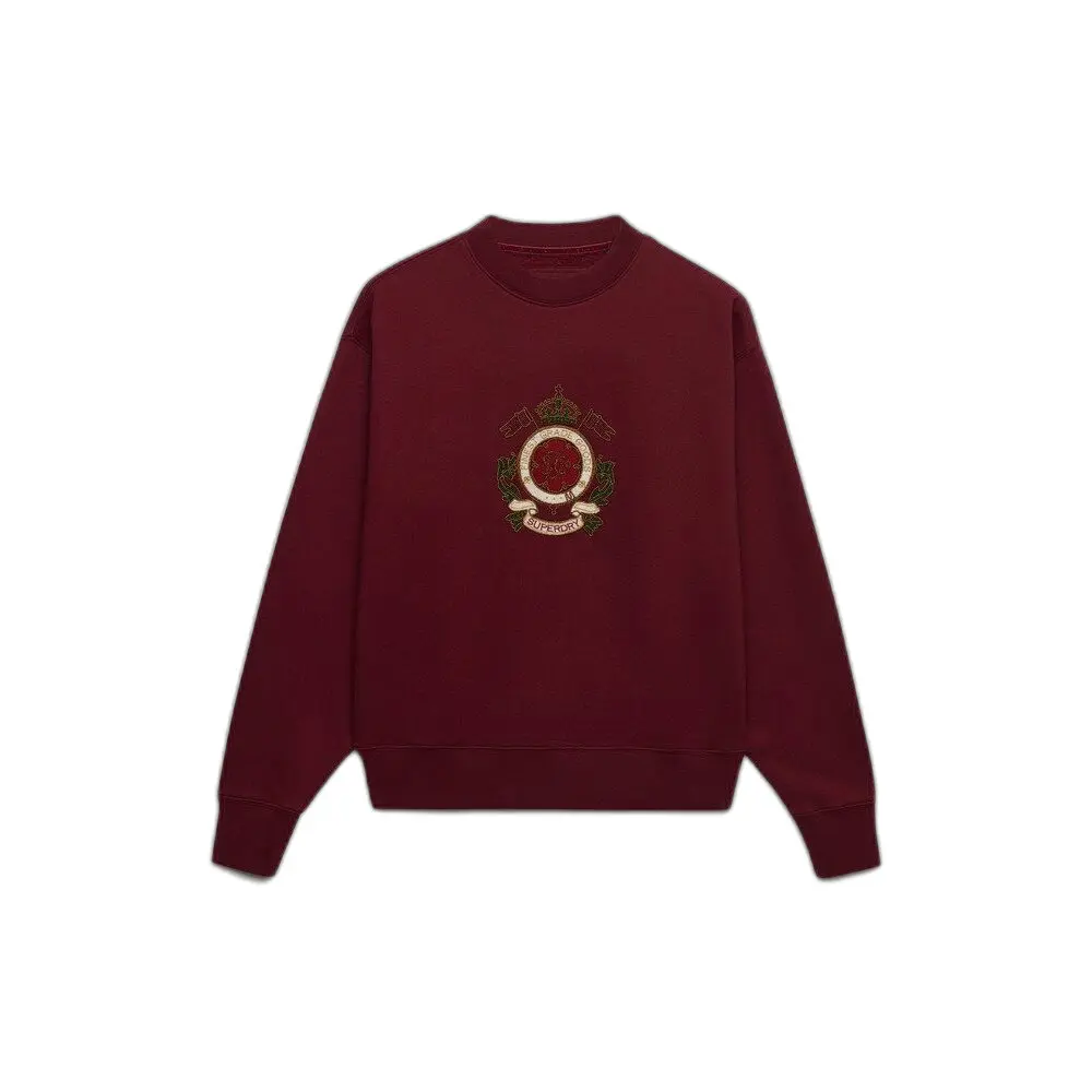 Sweatshirt loose femme Superdry Crest Crew