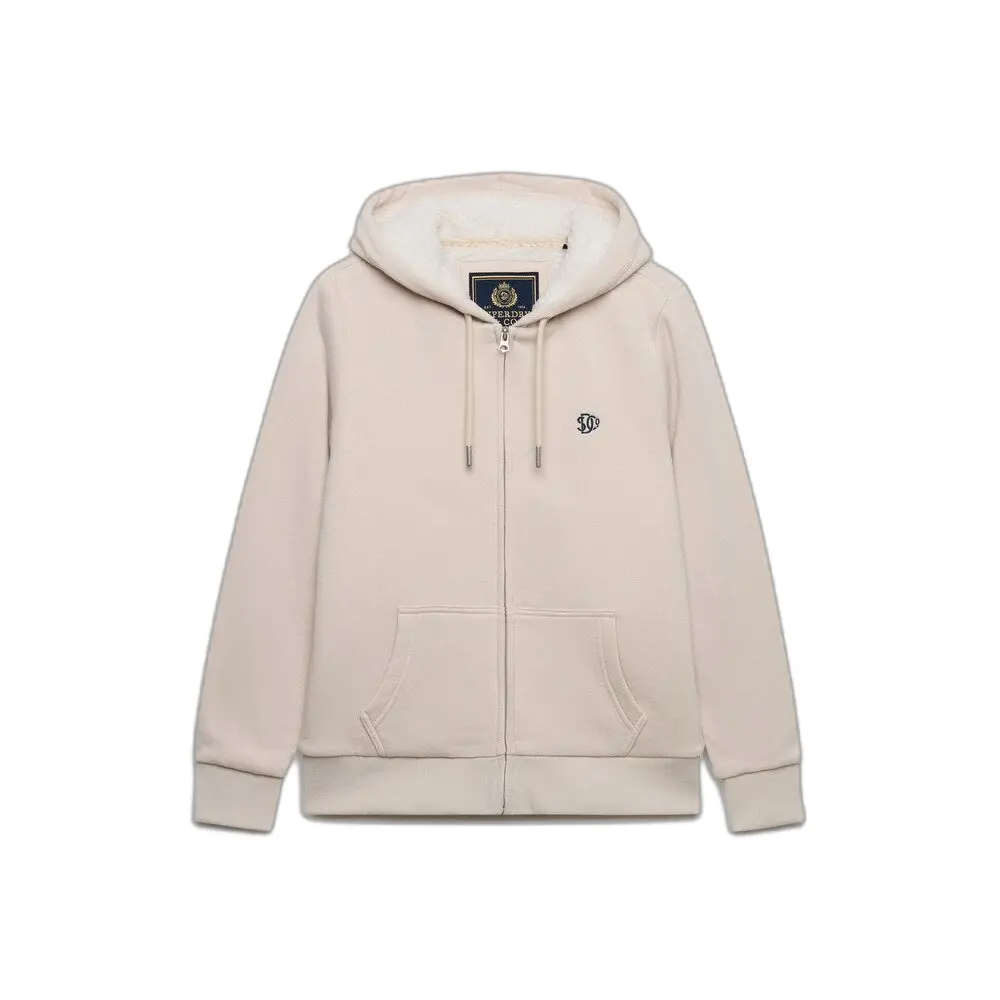 Felpa con cerniera a cappuccio da donna
