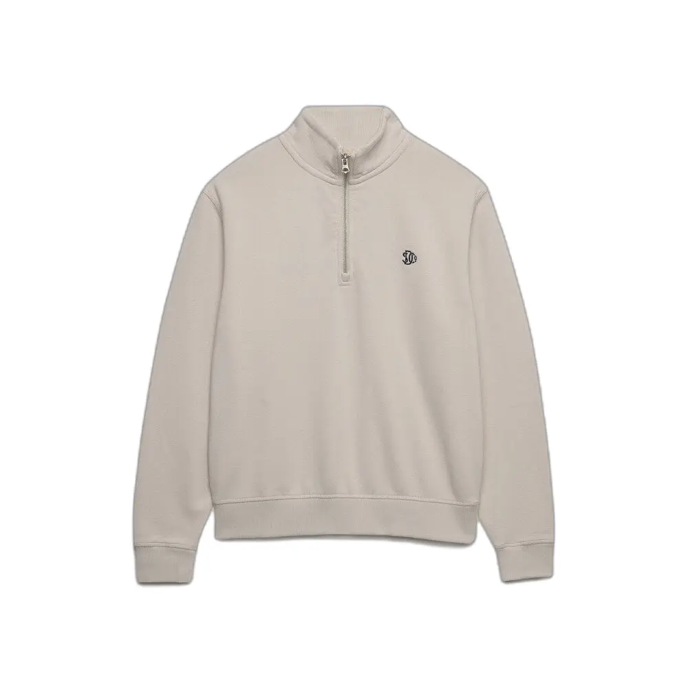 Vrouwelijke geborduurde sweatshirt met 1/2 rits Superdry