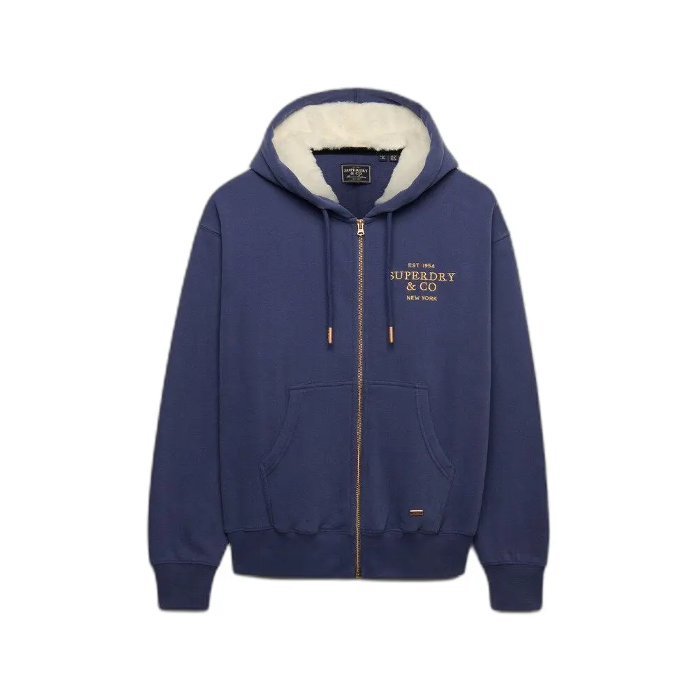 Felpa con cerniera a cappuccio da donna Superdry Luxe