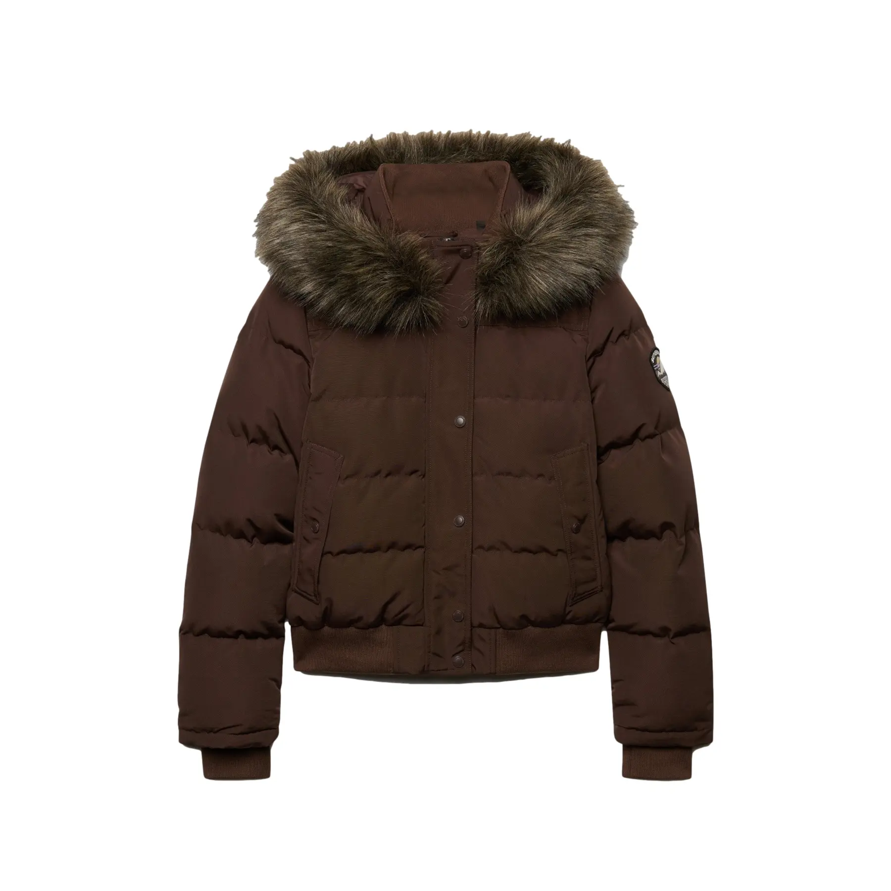 Superdry Femme Veste Bomber Everest à Capuche Coupe Ajustée - vue 4