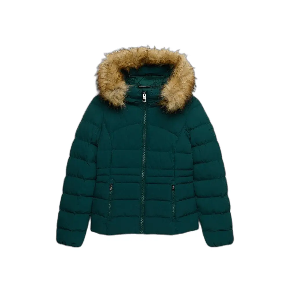 Giacca a vento con cappuccio in pelliccia donna Superdry Fuji