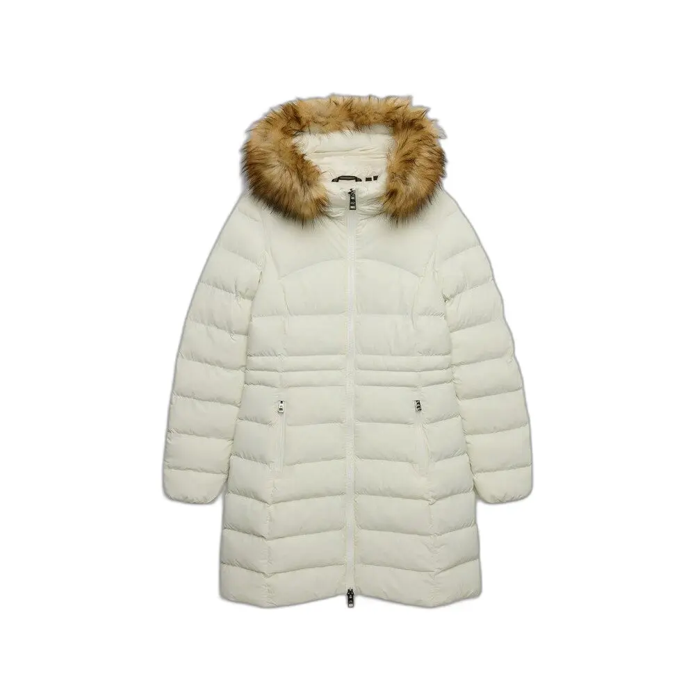 Superdry - Fuji Jas Met Capuchon En Imitatiebont - Dames - Gewatteerde jassen
