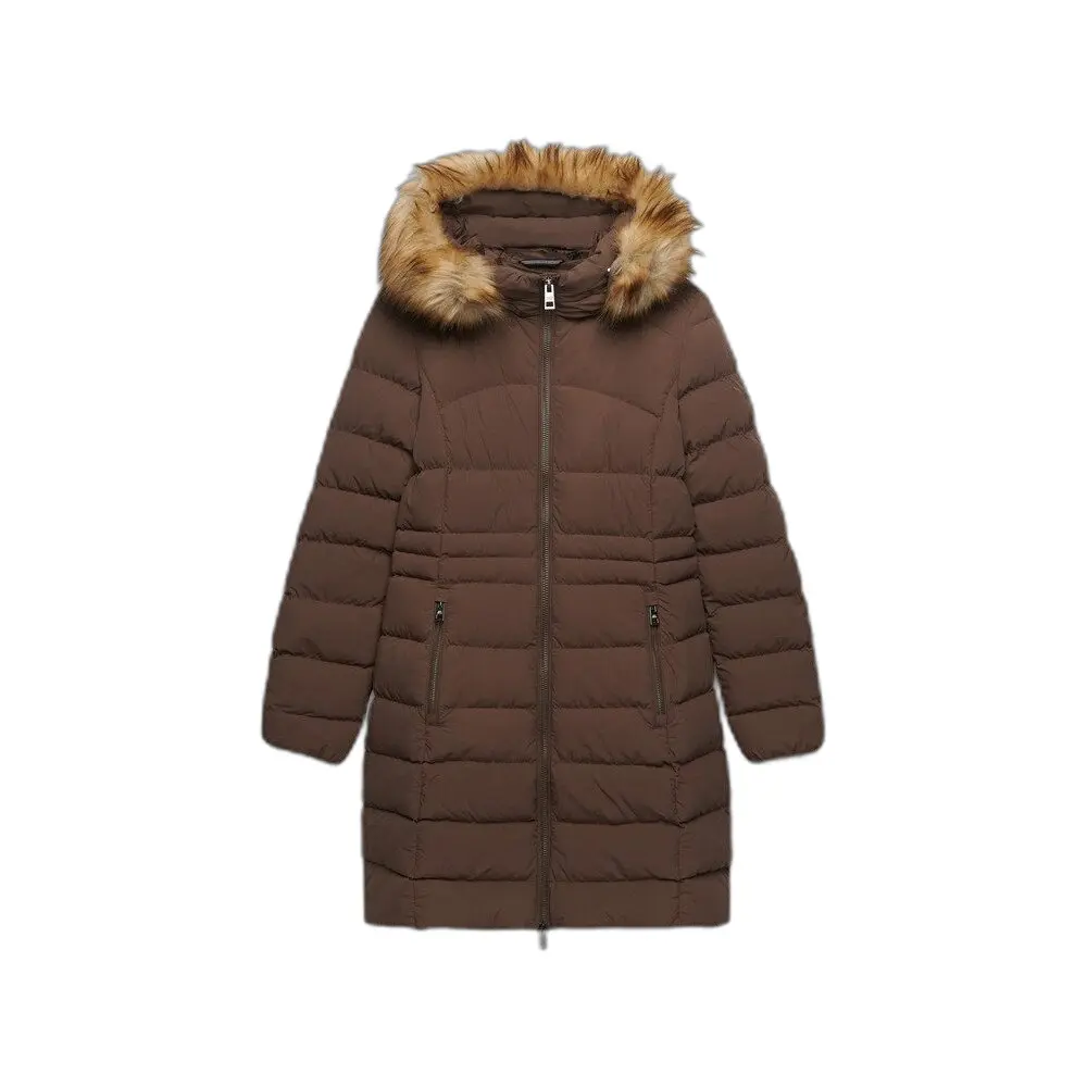 Half-long jasje met nepbont voor dames Superdry Fuji