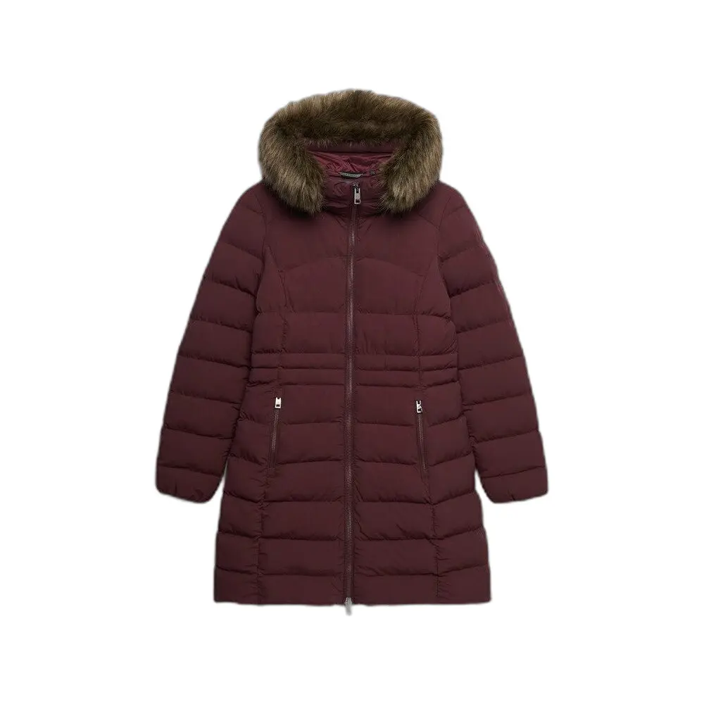 Half-long jasje met nepbont voor dames Superdry Fuji
