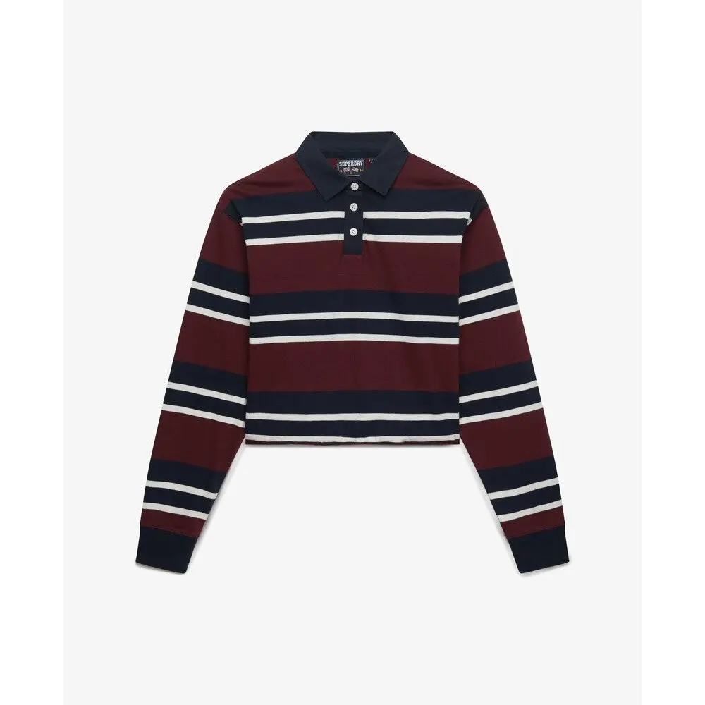 Polo Superdry Haut de rugby à rayures raccourci Athletic Essentials US 10