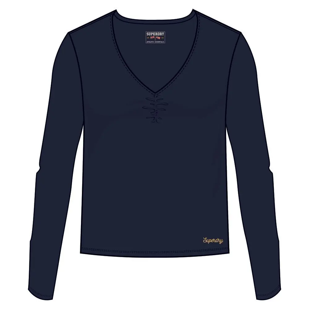 Blouses Superdry Haut à manches longues essentiel athlétique rassemblé US 6
