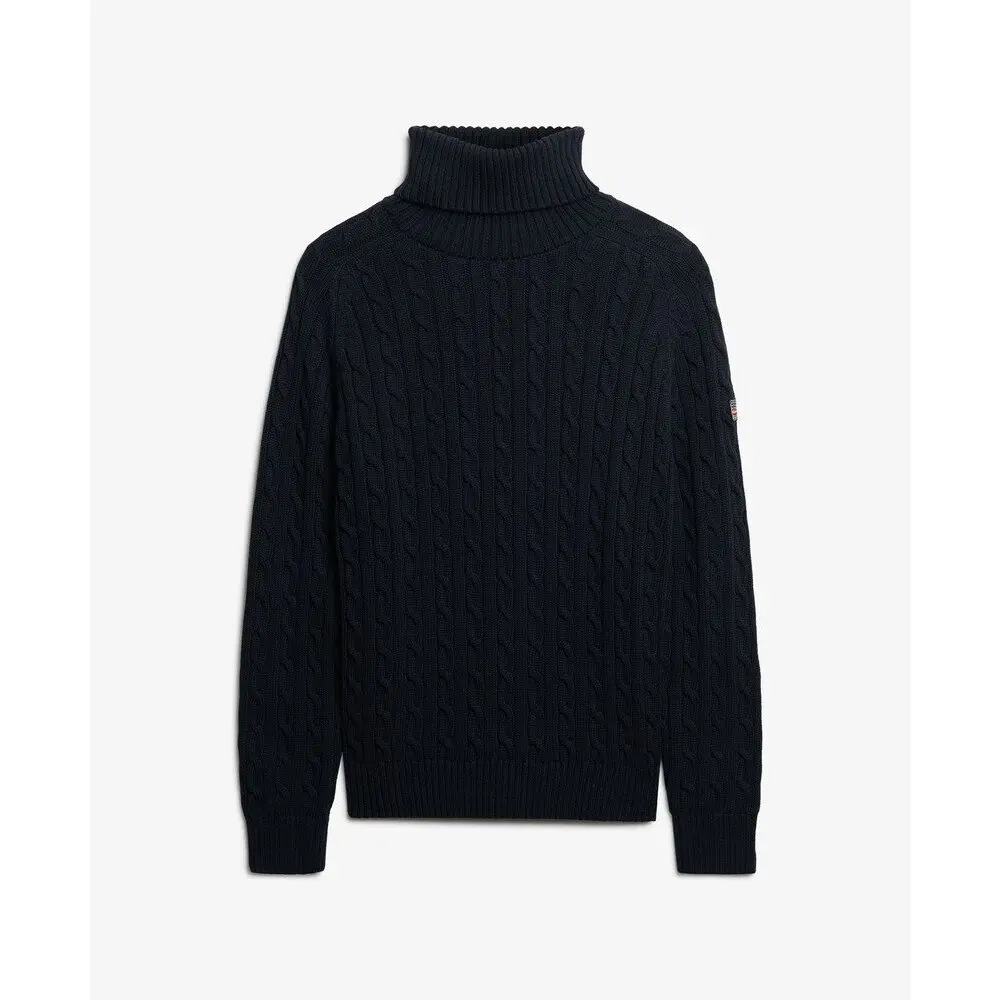 Pull ample torsadé à col roulé femme Superdry