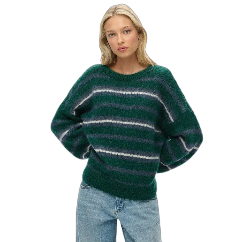 Superdry - Slouchy Gestreepte Gebreide Trui Relaxed Pasvorm - Dames - Sweaters
