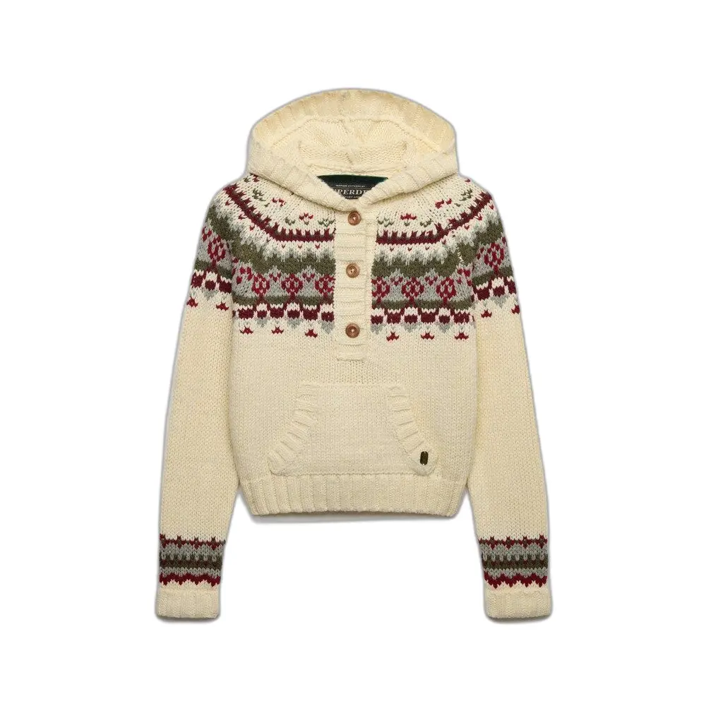Sweatshirt à capuche femme Superdry Fairisle
