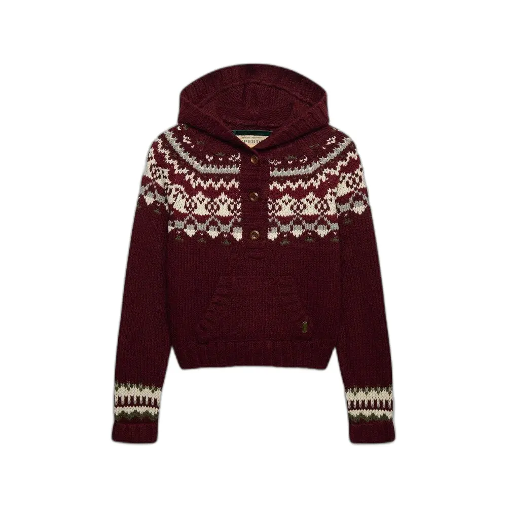 Hoodie Damen Superdry Fairisle