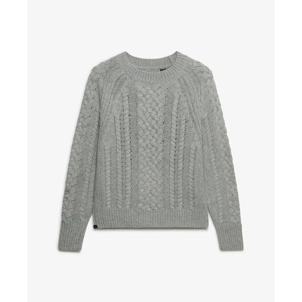 Lange gebreide wolpull voor dames Superdry