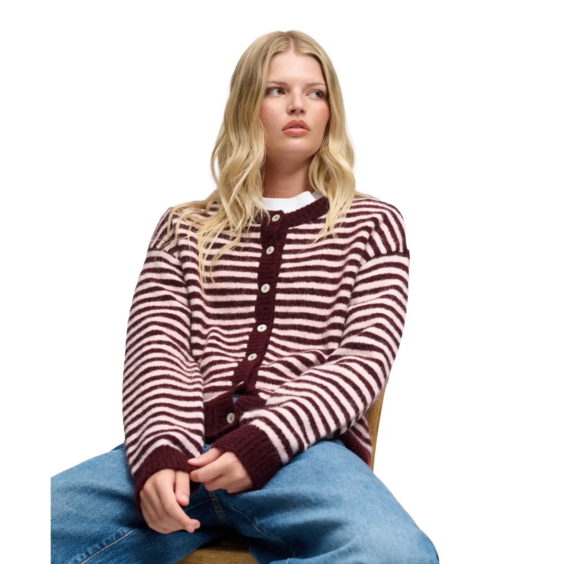 Gestreifter Strickcardigan für Damen Superdry