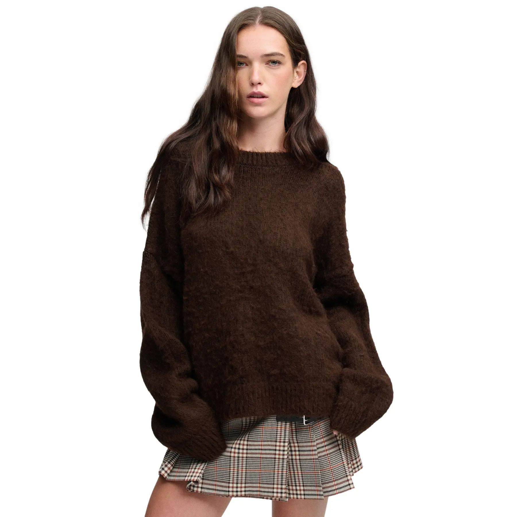 Pull oversize en maille brossée femme Superdry
