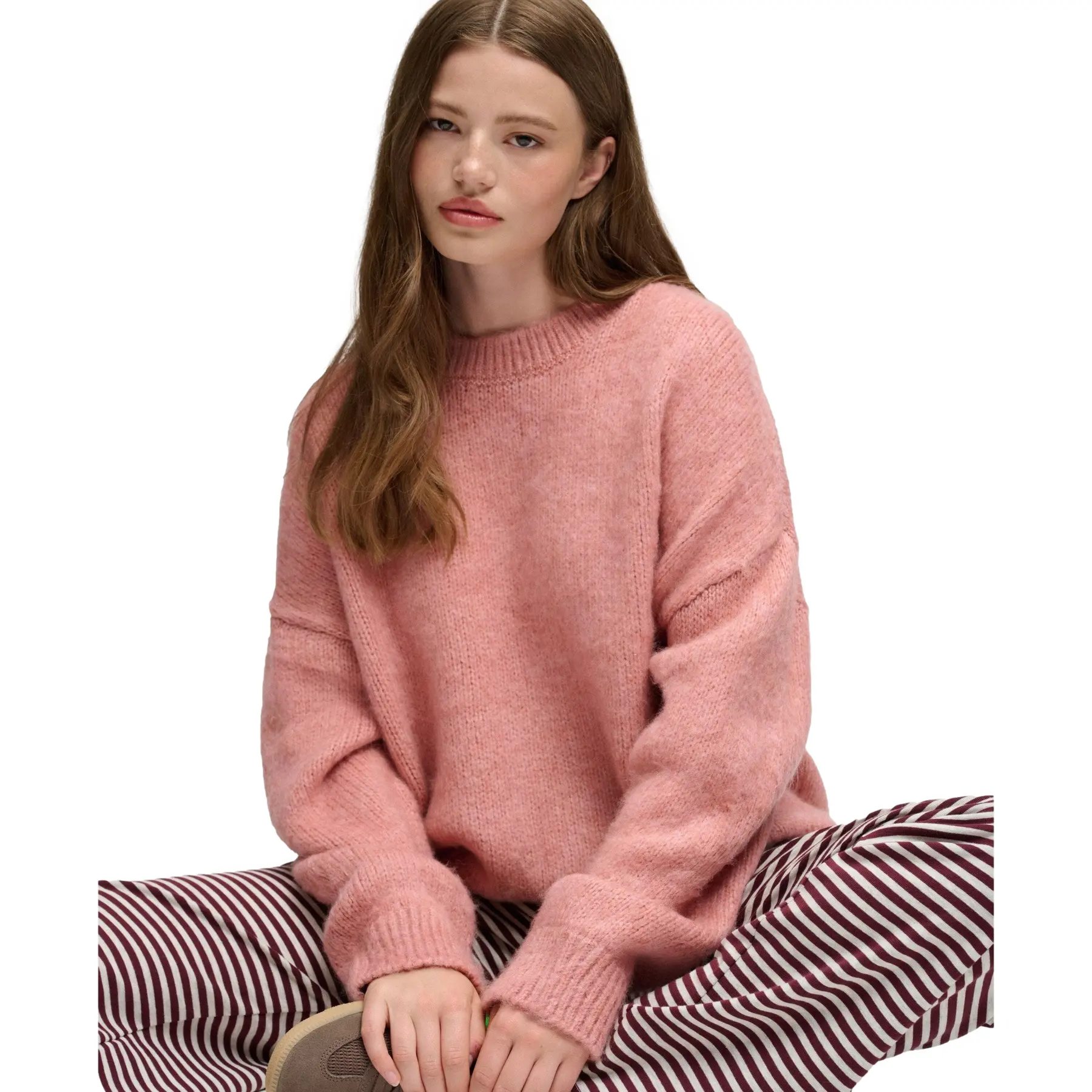 Pull oversize en maille brossée femme Superdry