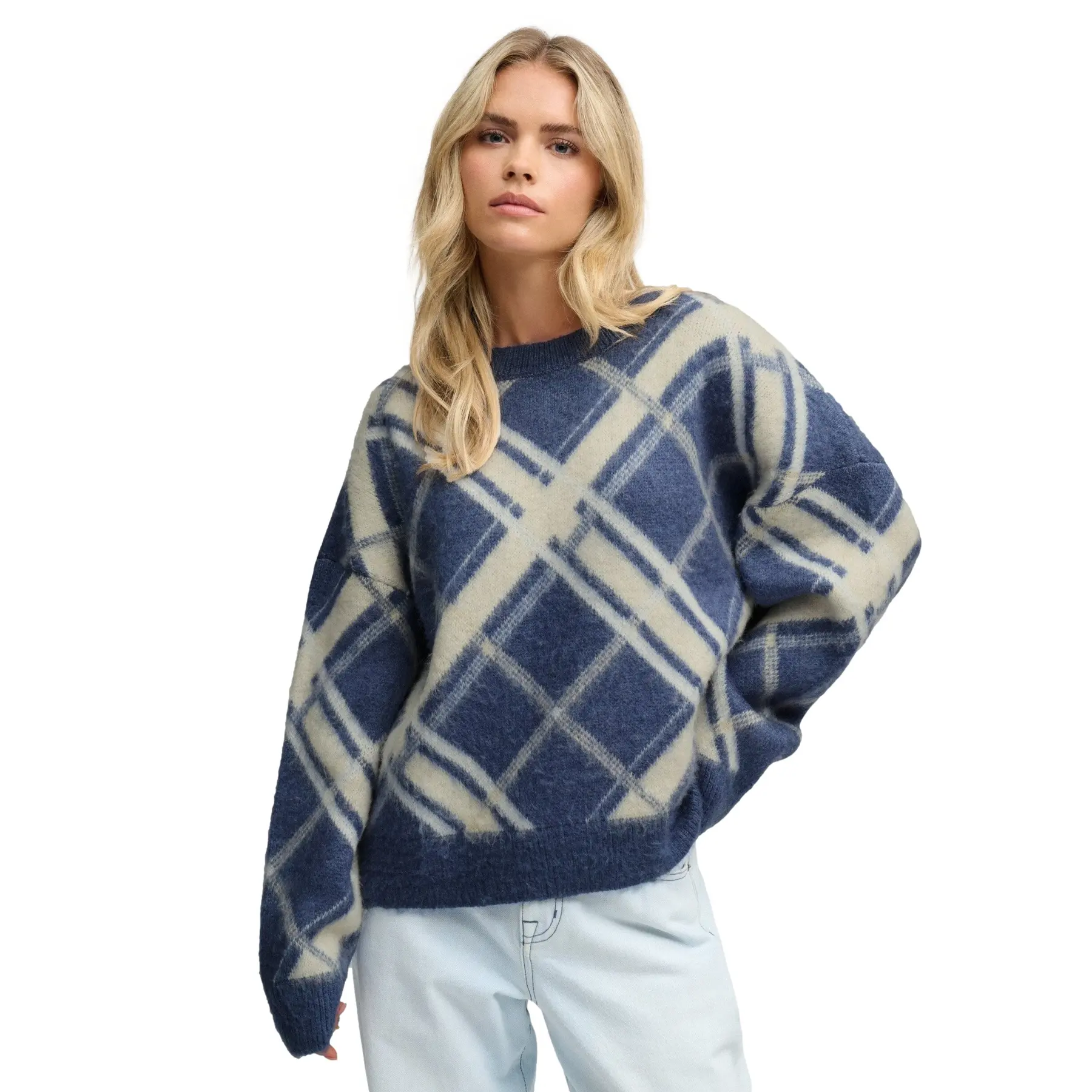 Maglione da donna  Check Jacquard