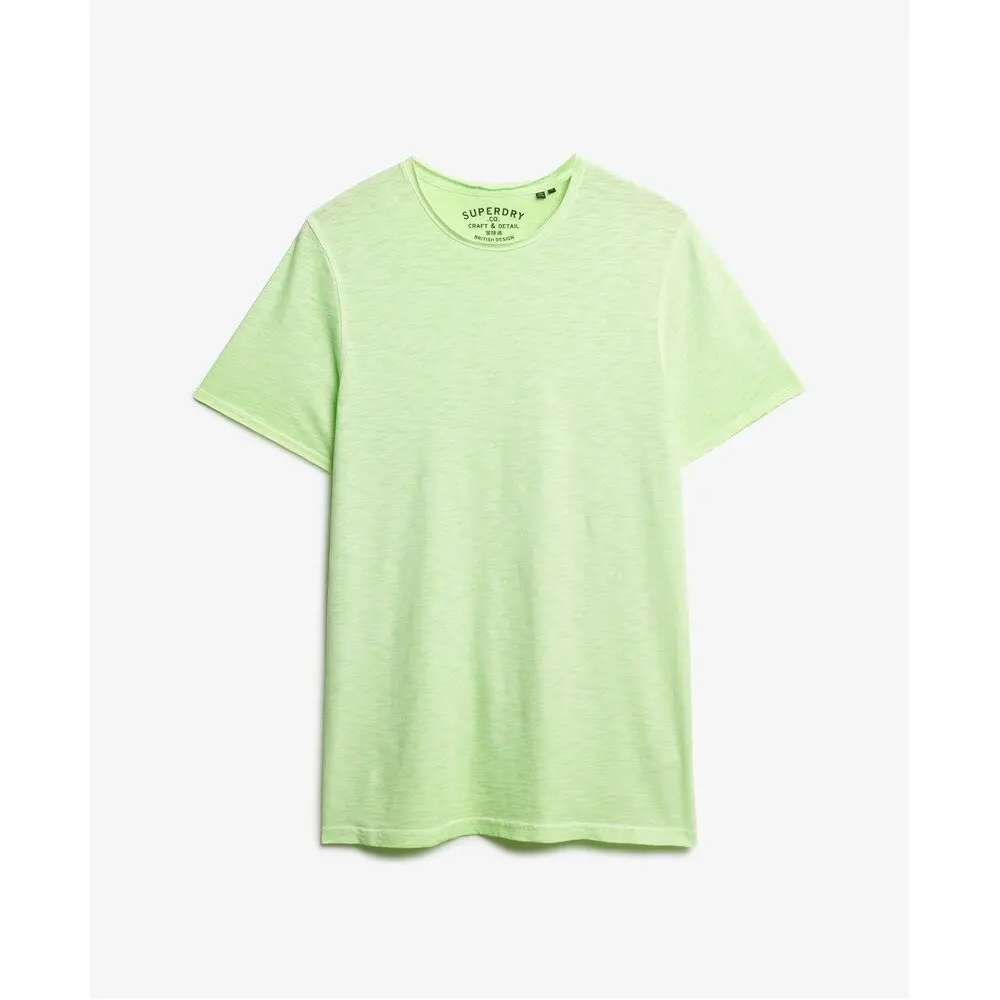 Superdry Herren Grün T-Shirt Raw Edge Slub