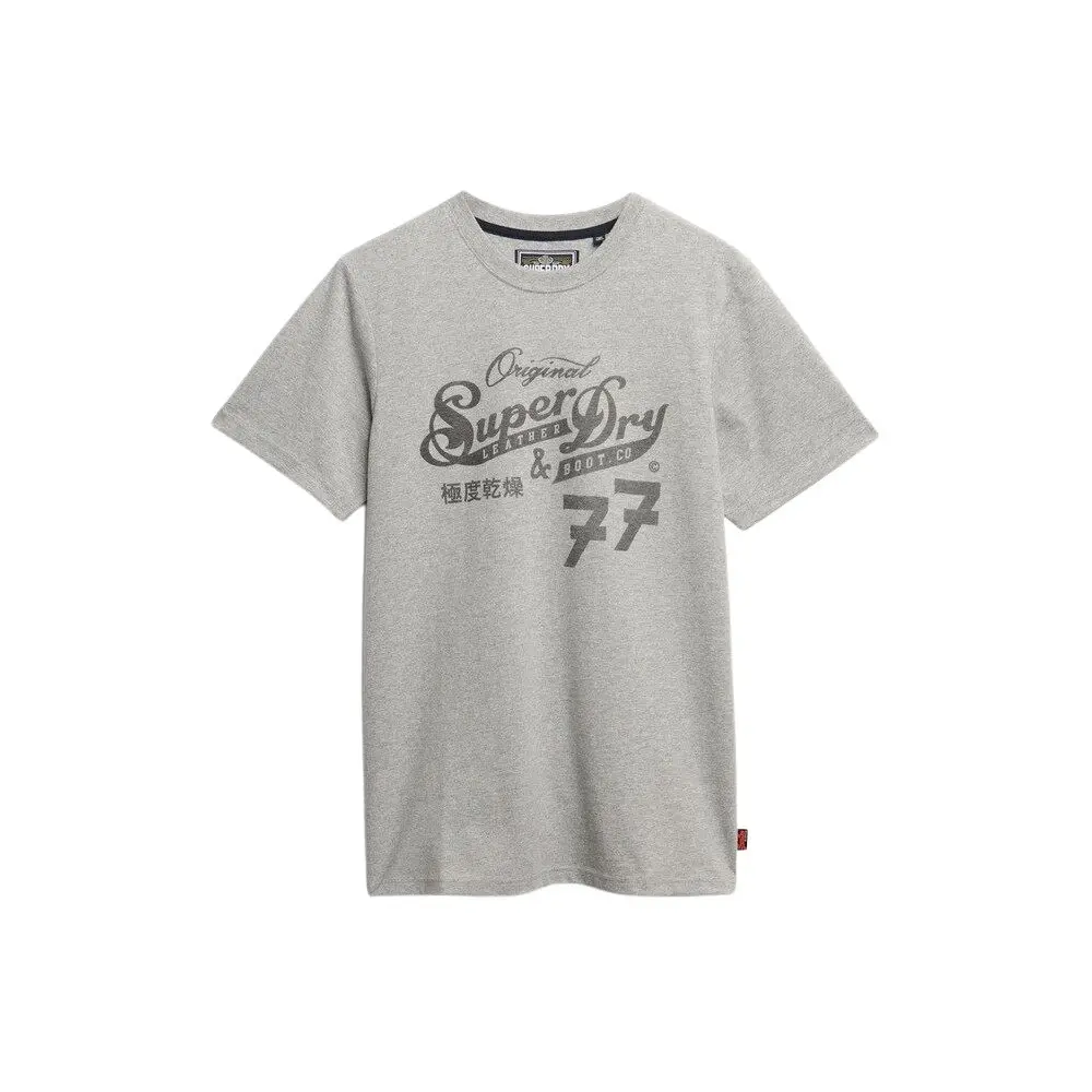 T shirt Superdry Leather & Boot Co Script