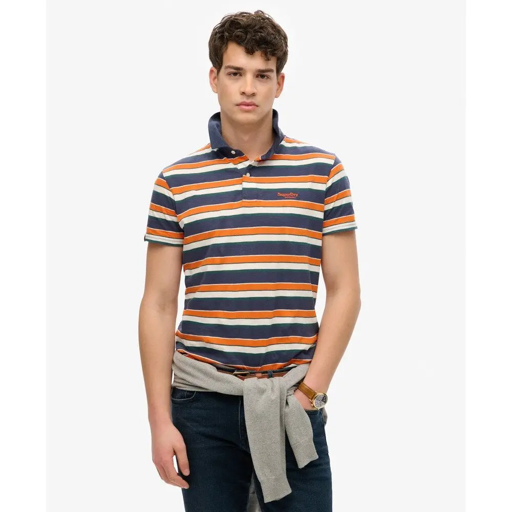 Polo Superdry Polo léger à rayures en jersey EU