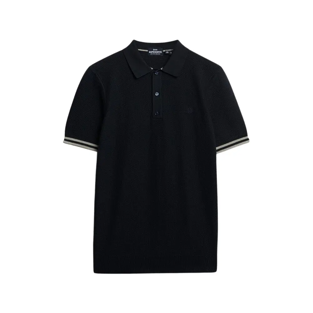 Polo Superdry Polo à manches courtes en tricot texturé EU - vue 3