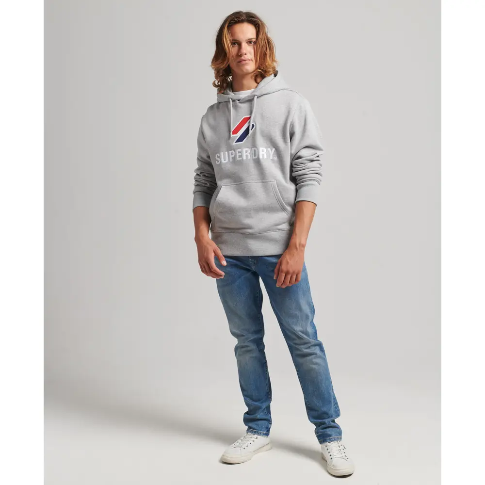 Sweatshirt à capuche avec logo appliqué Superdry Stacked
