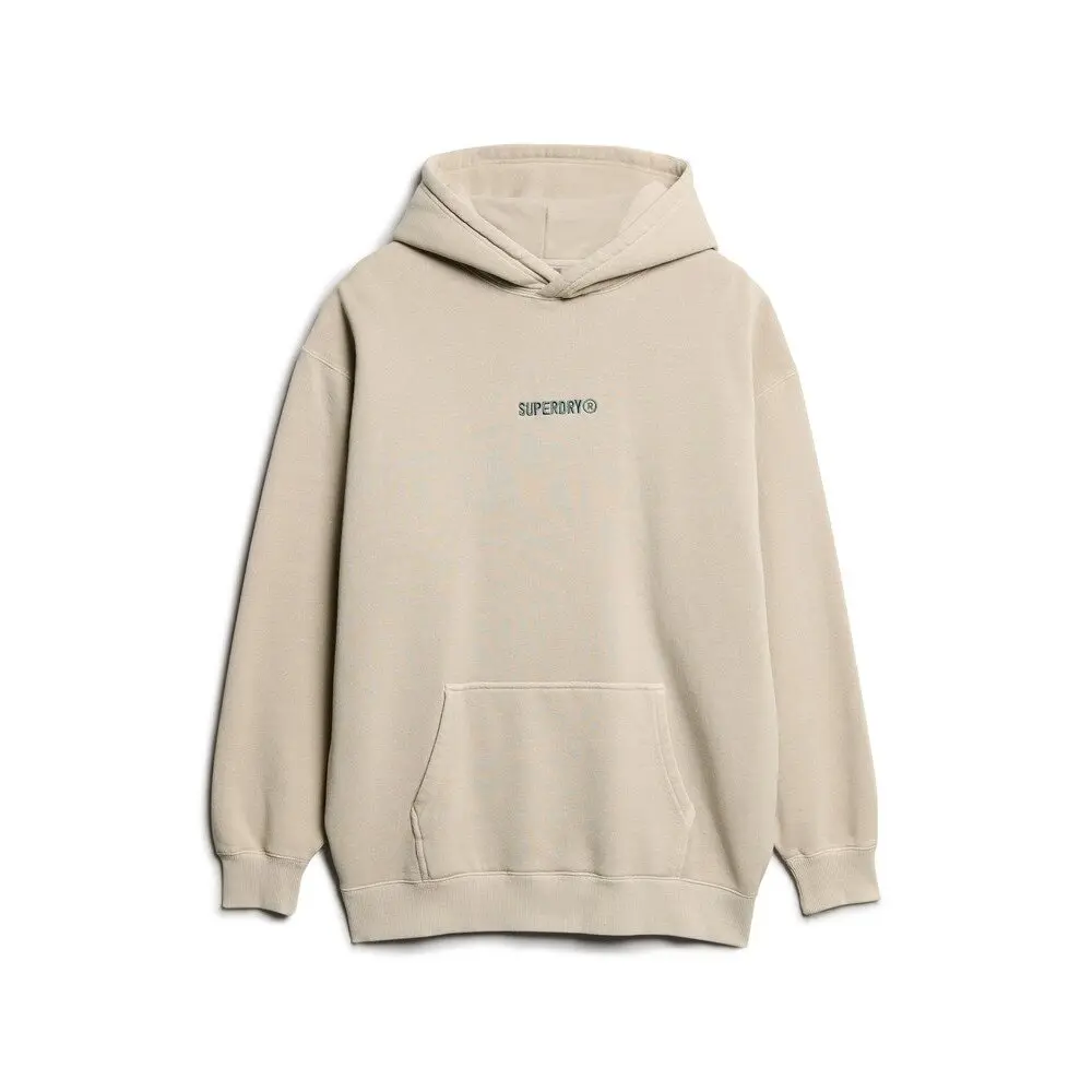 Sweatshirt à capuche ample à motif et micro logo Superdry
