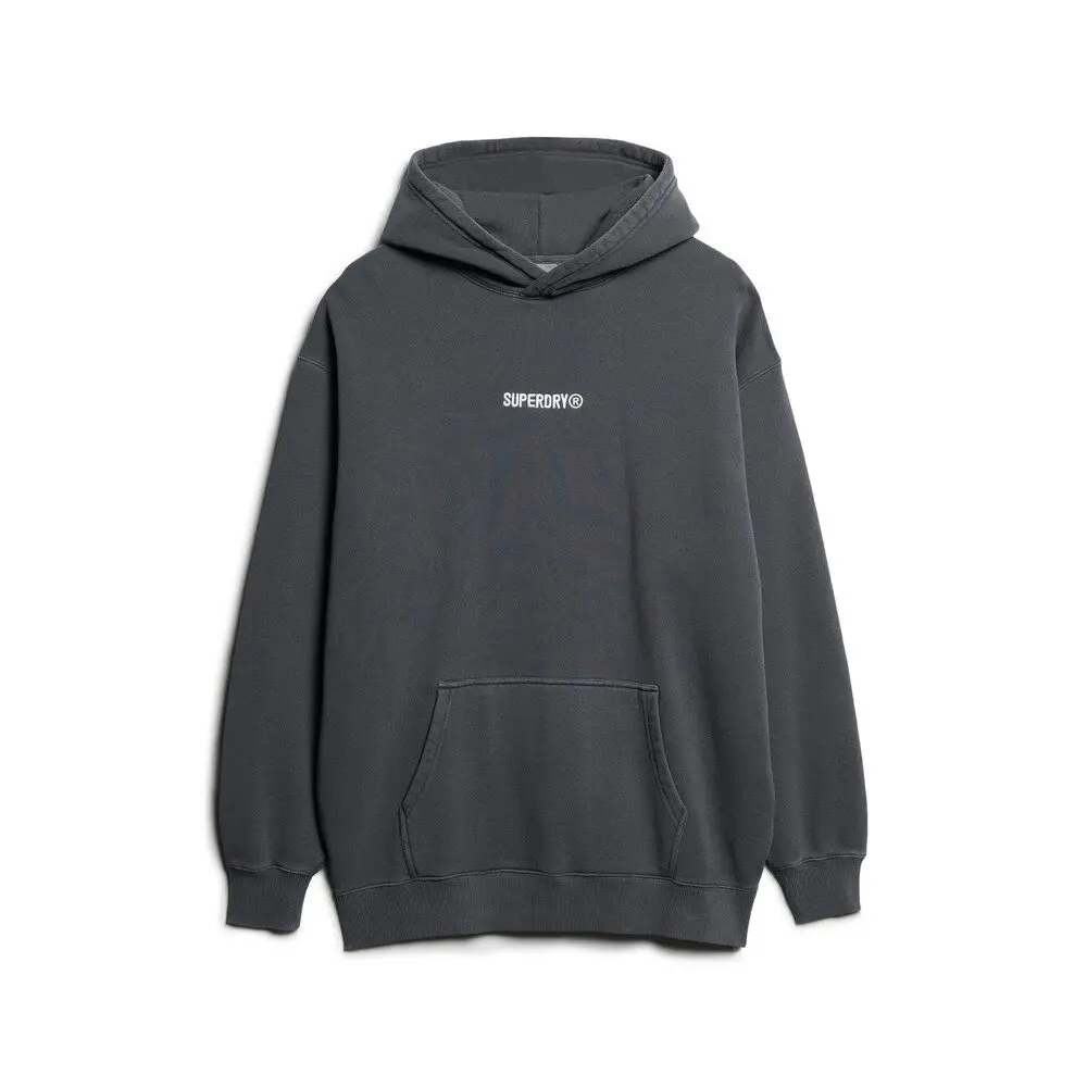 Sweatshirt à capuche ample à motif et micro logo Superdry