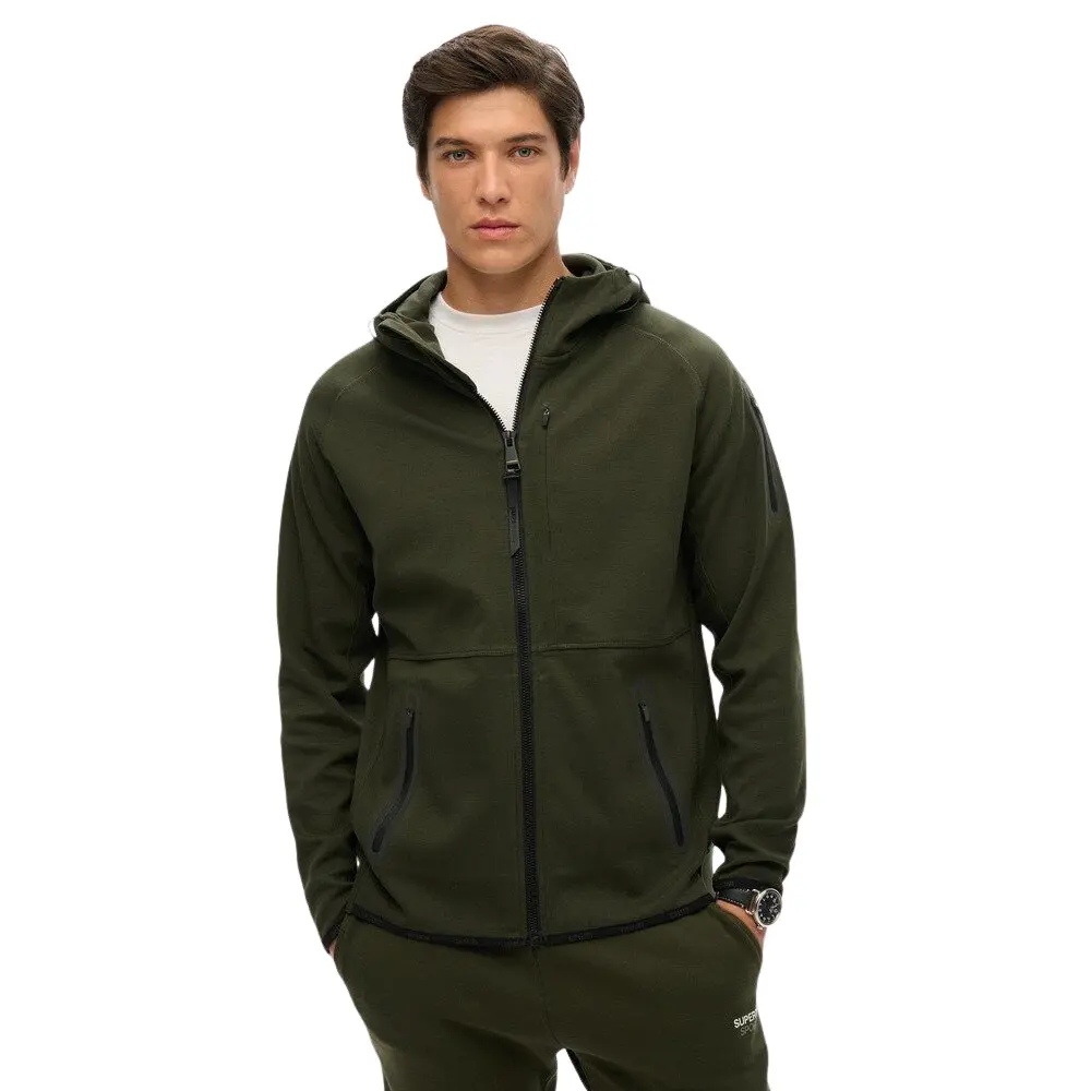 Felpa con cerniera a cappuccio Superdry Tech Logo