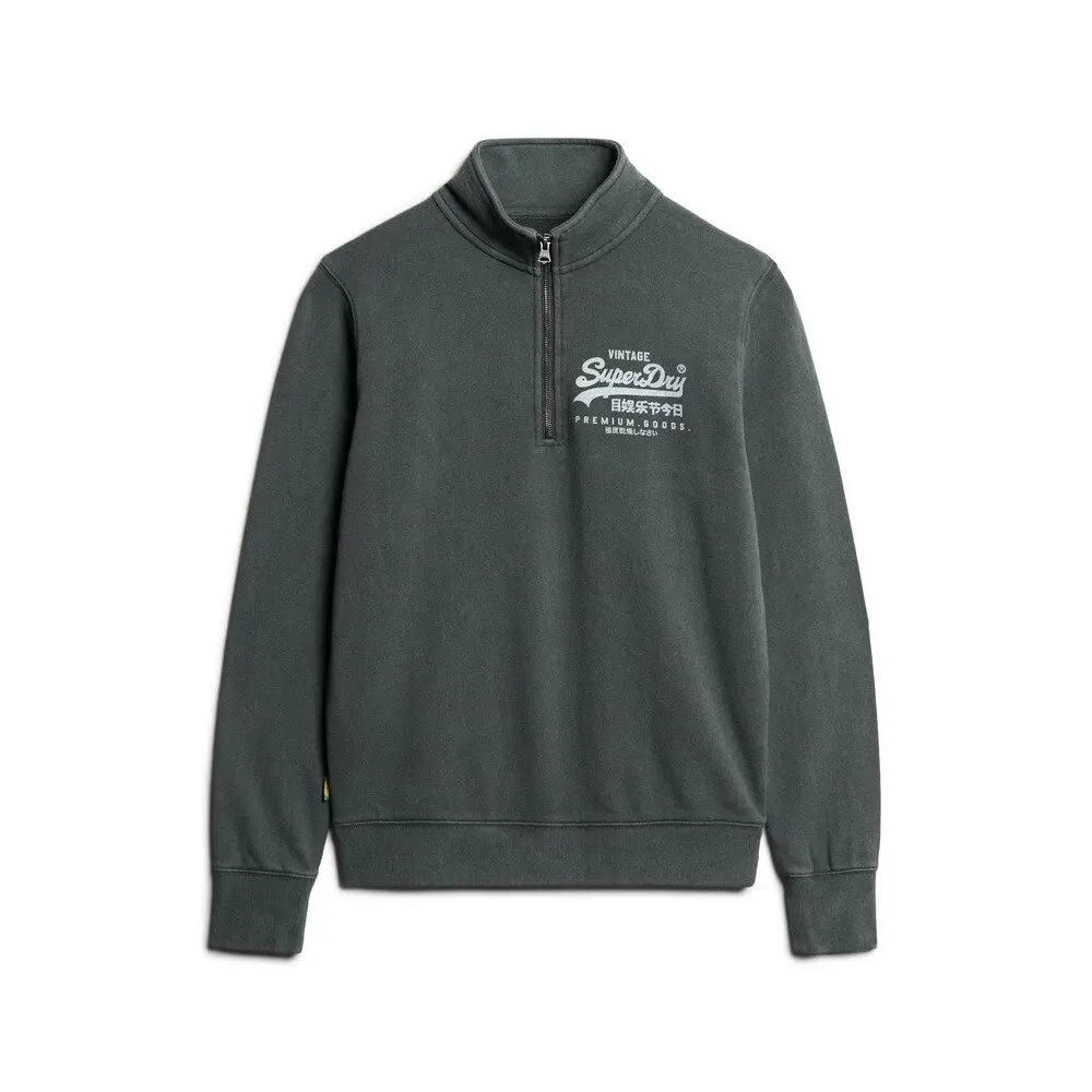 Felpa classica con collo zip e motivo Superdry