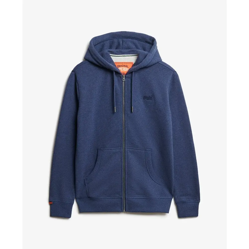 Sweat shirt Superdry Sweat à capuche zippé avec logo essentiel EU - vue 9
