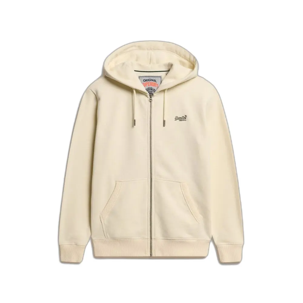 Sweatshirt à capuche zippé à logo essential Superdry