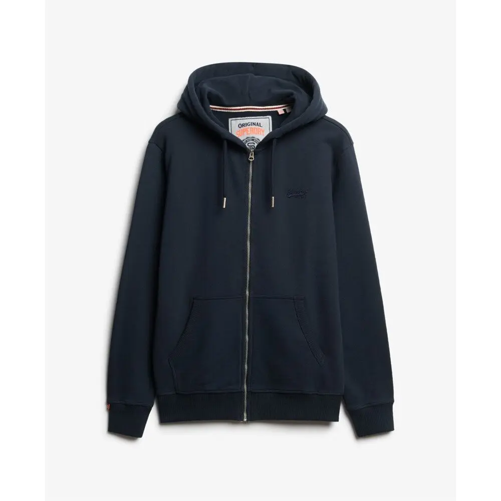 Sweat shirt Superdry Sweat à capuche zippé avec logo essentiel EU - vue 2