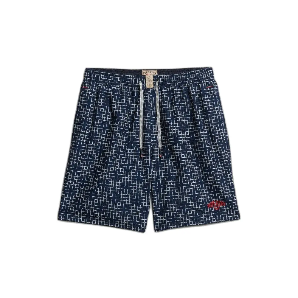 Superdry Homme Bleu Short De Bain Imprimé 15"