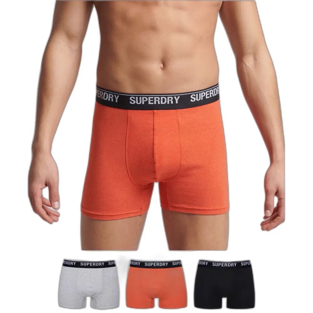 Boxershorts van biologisch katoen Superdry (x3)