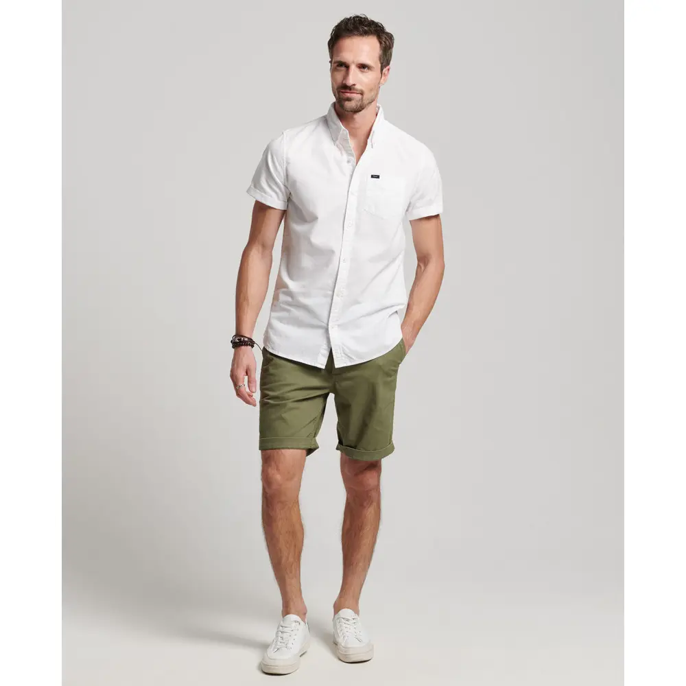 chemise manches courtes superdry oxford shirt mc optic