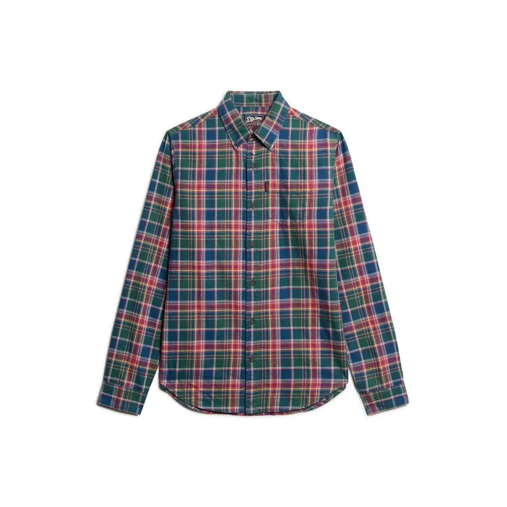 Camicia a quadri con maniche lunghe in cotone Superdry Vintage