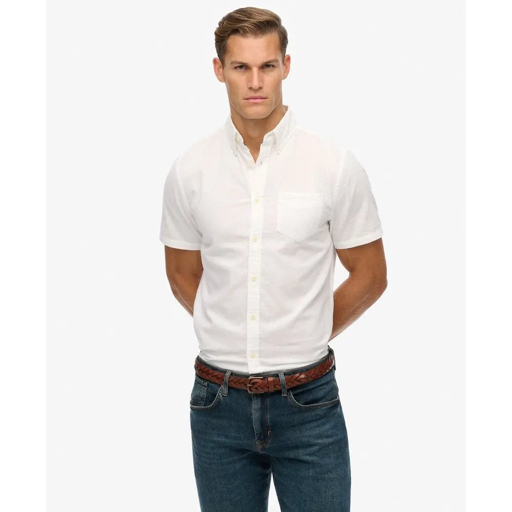 Chemise Superdry Chemise à manches courtes en lin et coton City EU